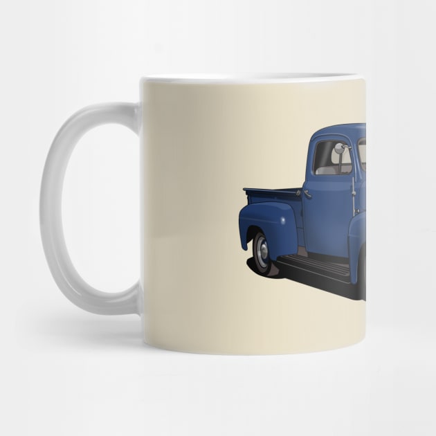 1950 Ford F1 Pickup Truck in dark blue by candcretro